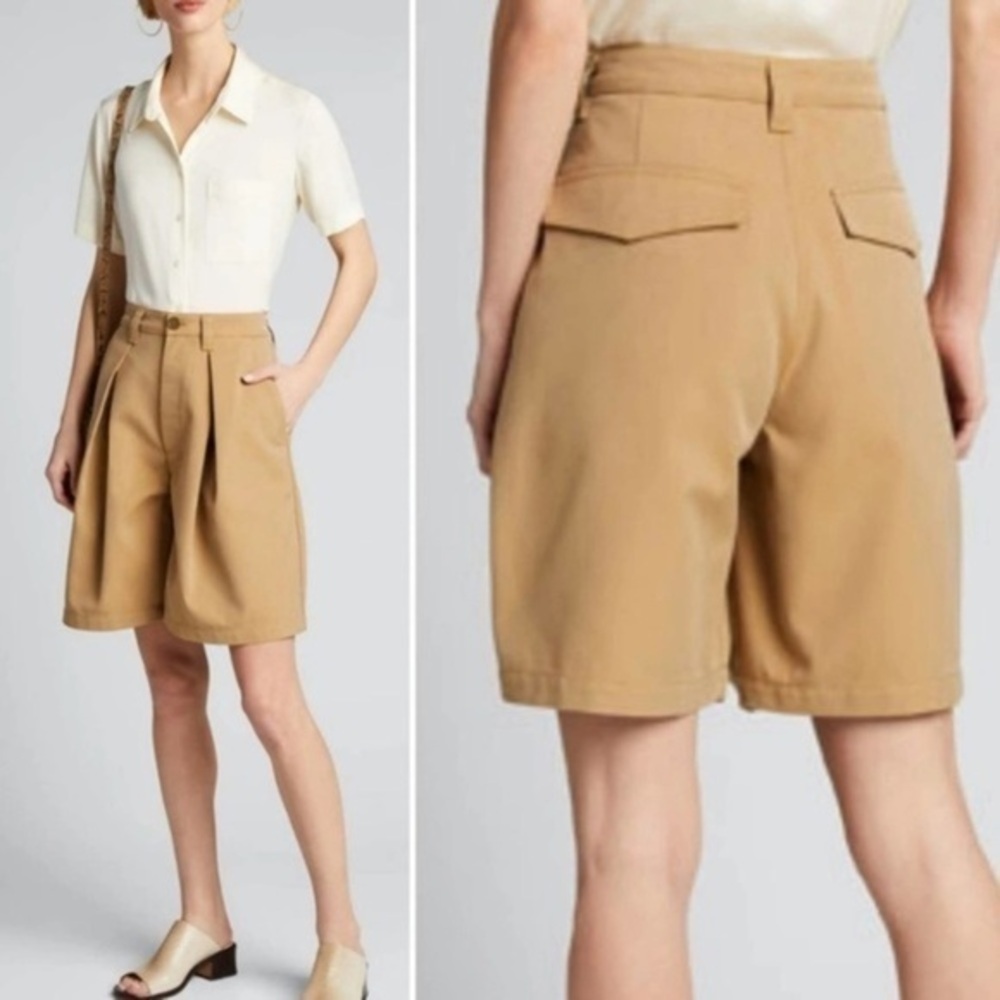 Goldsign The Balloon Short Pleated Camel
